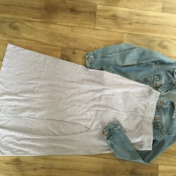 American Eagle Stripped Maxi skirt with side slit - Picture 7 of 7